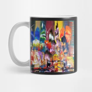 City of London Skyline Abstract Painting 795 Mug